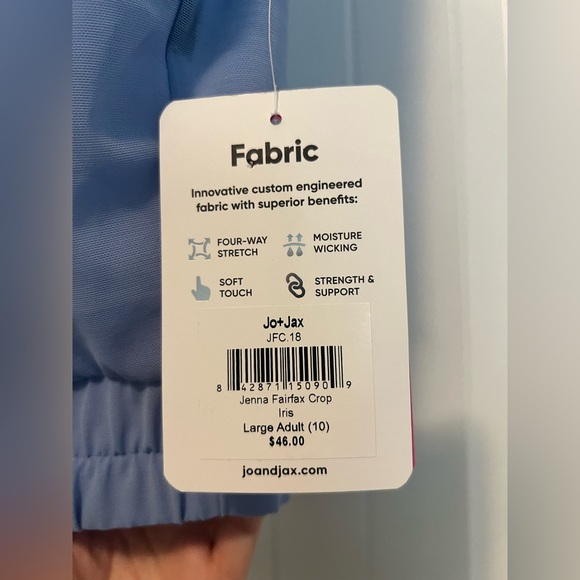 Jo+Jax Jenna Fairfax Crop Top Iris Blue Large – Dance Activewear Sleeveless NWT - Picture 3 of 10